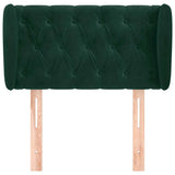 Vidaxl hoofdbord met randen 83x23x78 88 cm fluweel donkergroen