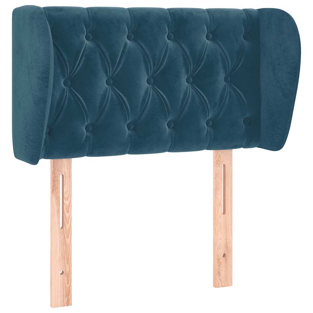 Vidaxl hoofdbord met randen 83x23x78 88 cm fluweel donkerblauw