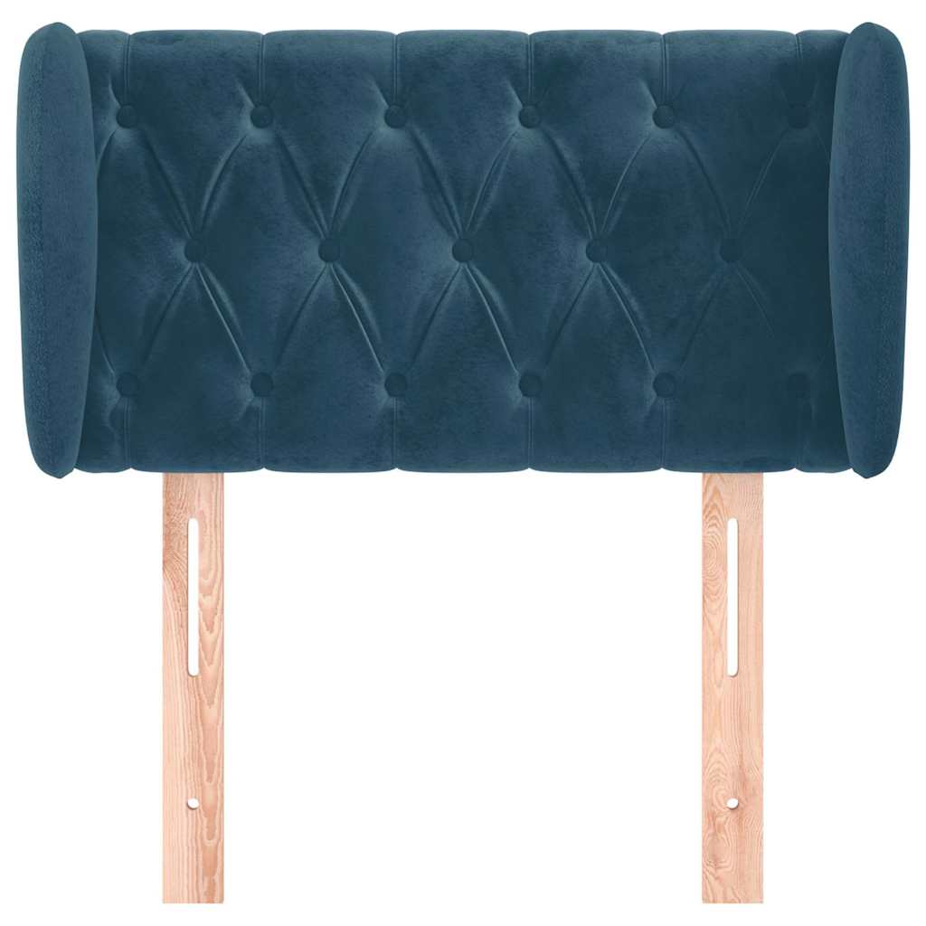 Vidaxl hoofdbord met randen 83x23x78 88 cm fluweel donkerblauw