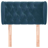Vidaxl hoofdbord met randen 83x23x78 88 cm fluweel donkerblauw