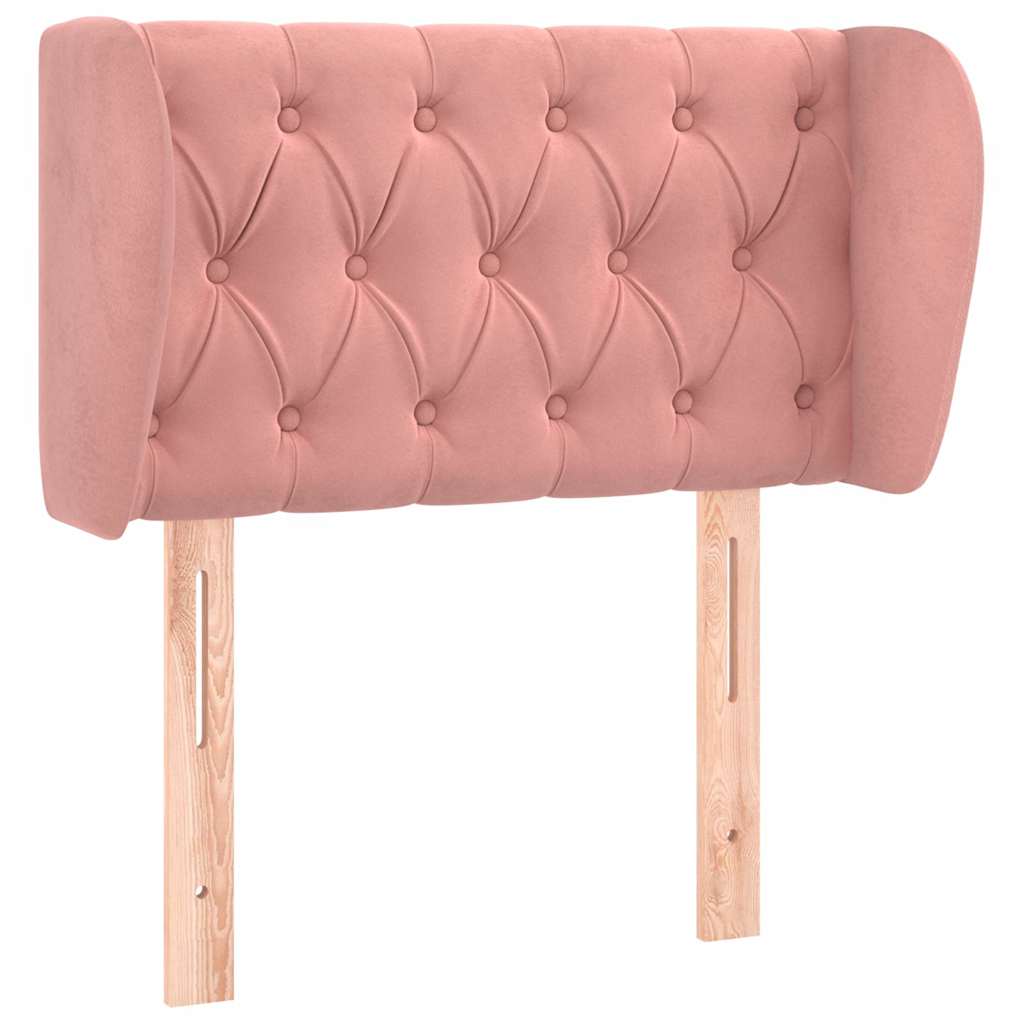 Vidaxl hoofdbord met randen 83x23x78 88 cm fluweel roze