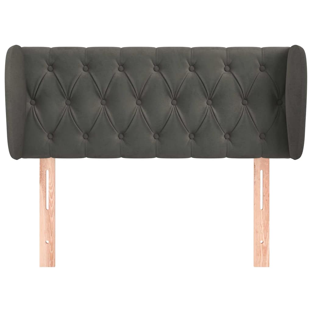 Vidaxl hoofdbord met randen 93x23x78 88 cm fluweel donkergrijs