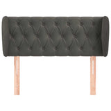 Vidaxl hoofdbord met randen 93x23x78 88 cm fluweel donkergrijs