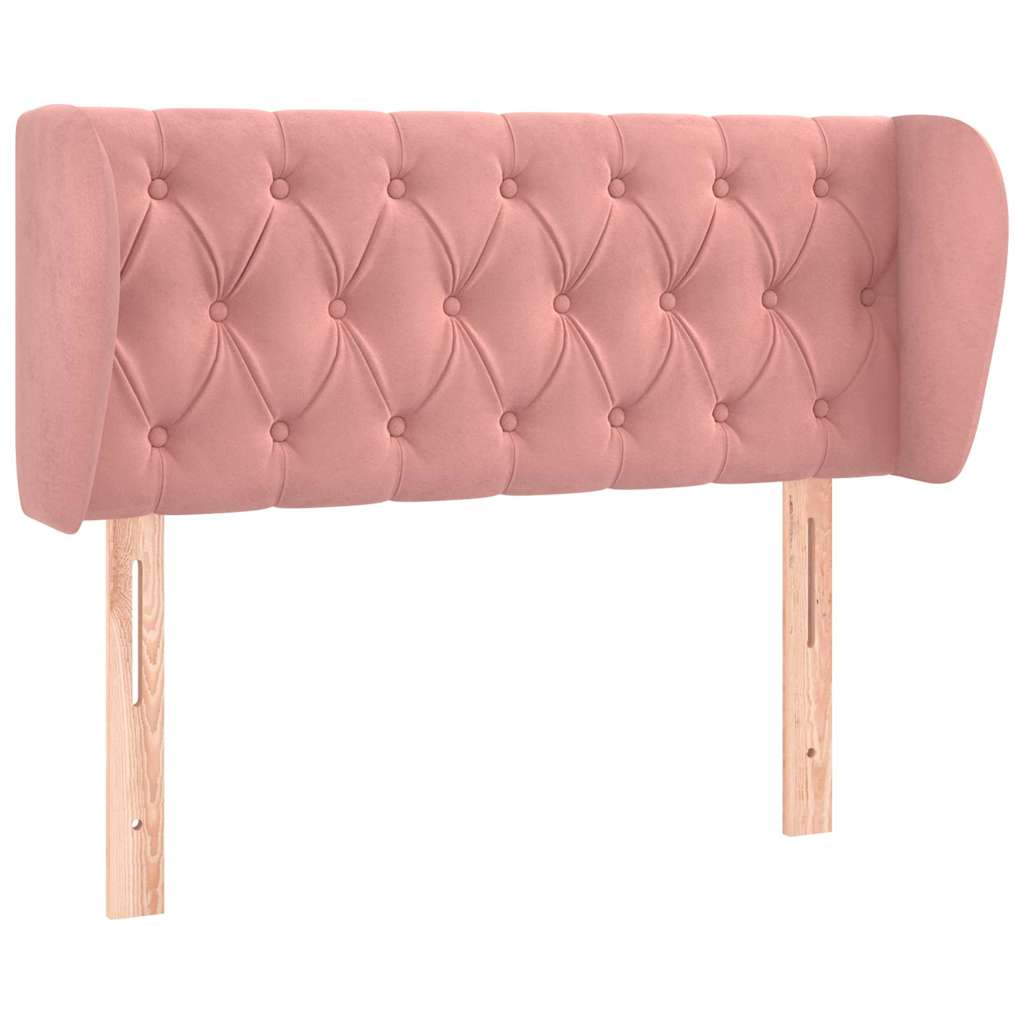 Vidaxl hoofdbord met randen 93x23x78 88 cm fluweel roze