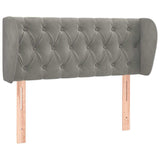 Vidaxl hoofdbord met randen 103x23x78 88 cm fluweel lichtgrijs