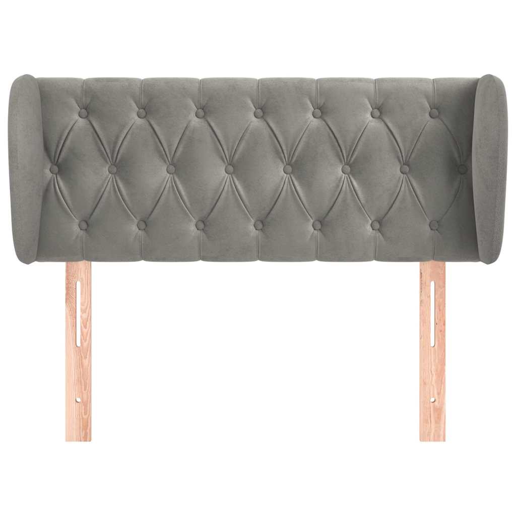 Vidaxl hoofdbord met randen 103x23x78 88 cm fluweel lichtgrijs