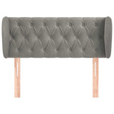 Vidaxl hoofdbord met randen 103x23x78 88 cm fluweel lichtgrijs