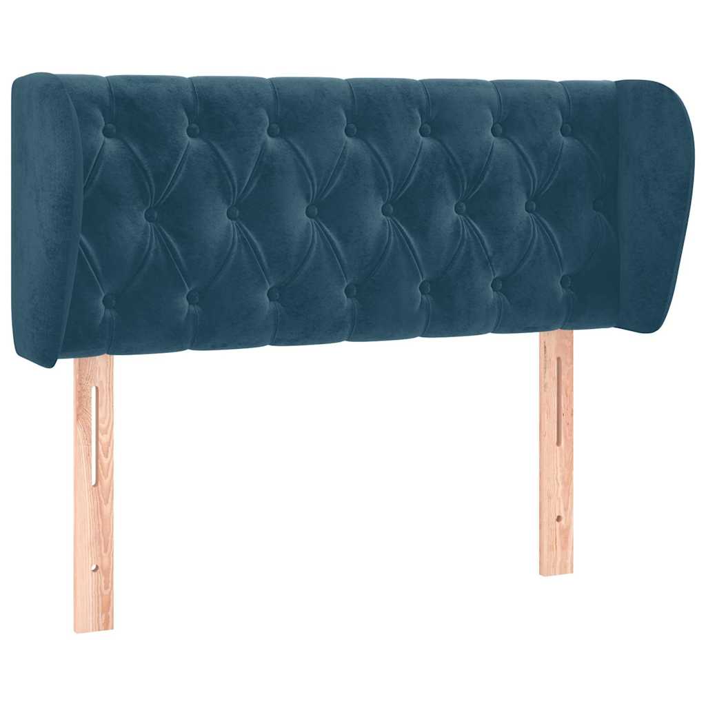 Vidaxl hoofdbord met randen 103x23x78 88 cm fluweel donkerblauw