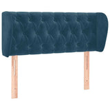 Vidaxl hoofdbord met randen 103x23x78 88 cm fluweel donkerblauw