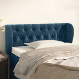 Vidaxl hoofdbord met randen 103x23x78 88 cm fluweel donkerblauw