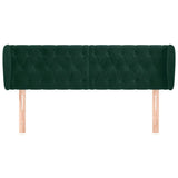 Vidaxl hoofdbord met randen 147x23x78 88 cm fluweel donkergroen