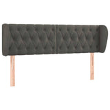 Vidaxl hoofdbord met randen 163x23x78 88 cm fluweel donkergrijs