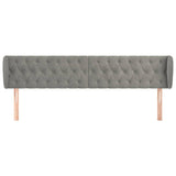 Vidaxl hoofdbord met randen 183x23x78 88 cm fluweel lichtgrijs