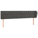 Vidaxl hoofdbord met randen 183x23x78 88 cm fluweel donkergrijs