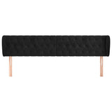 Vidaxl hoofdbord met randen 183x23x78 88 cm fluweel zwart