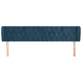 Vidaxl hoofdbord met randen 183x23x78 88 cm fluweel donkerblauw