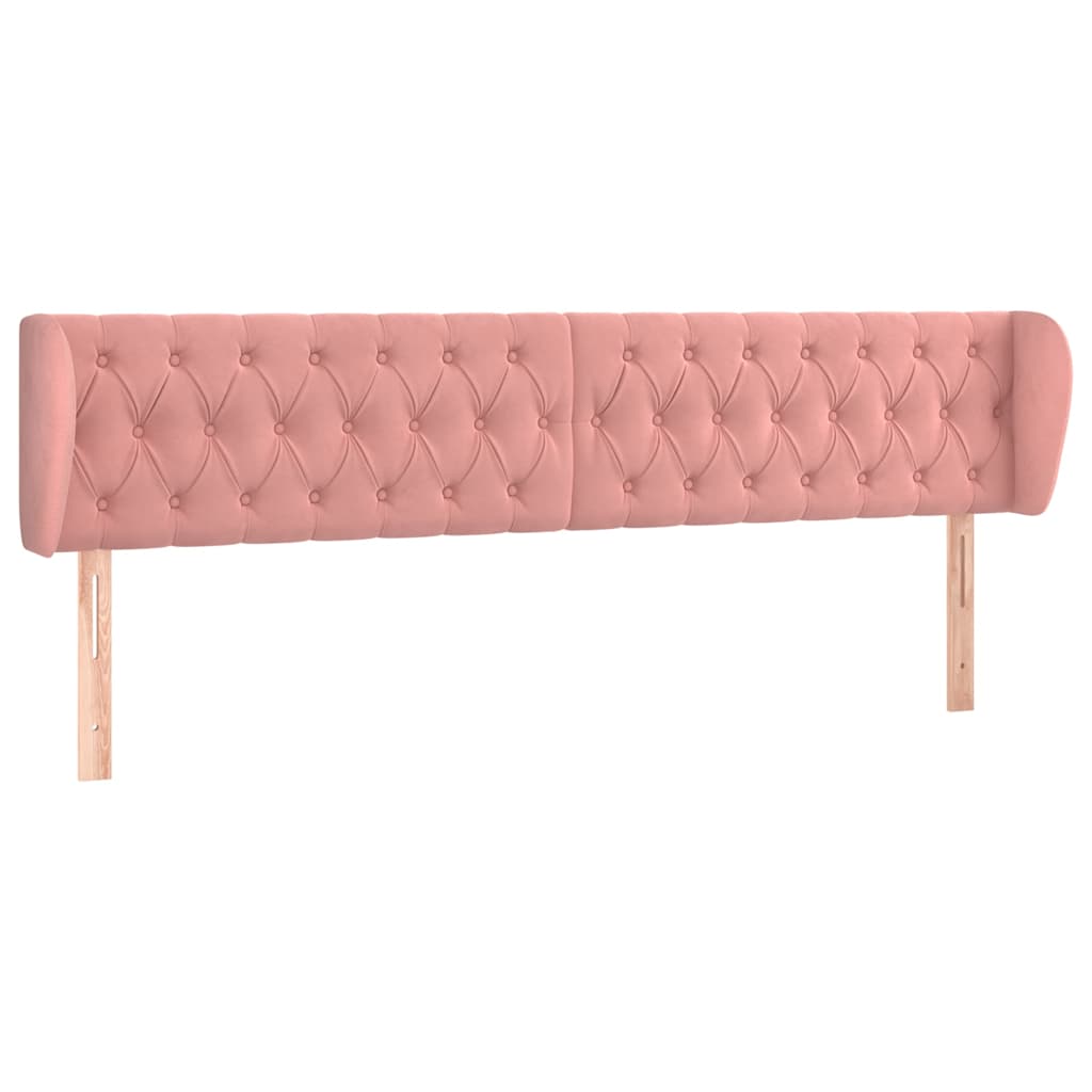 Vidaxl hoofdbord met randen 183x23x78 88 cm fluweel roze
