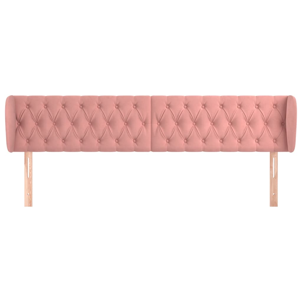 Vidaxl hoofdbord met randen 183x23x78 88 cm fluweel roze