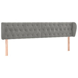 Vidaxl hoofdbord met randen 203x23x78 88 cm fluweel lichtgrijs
