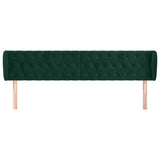 Vidaxl hoofdbord met randen 203x23x78 88 cm fluweel donkergroen