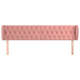 Vidaxl hoofdbord met randen 203x23x78 88 cm fluweel roze