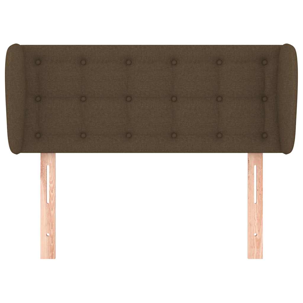 Vidaxl hoofdbord met randen 83x23x78 88 cm stof donkerbruin