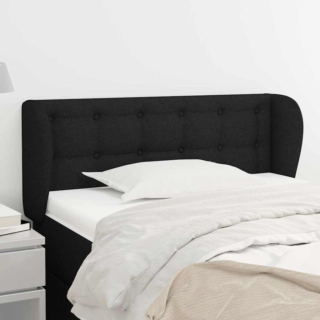 Vidaxl hoofdbord met randen 93x23x78 88 cm stof zwart