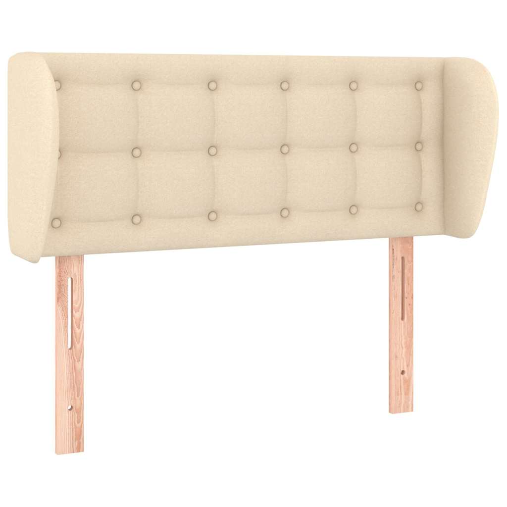 Vidaxl hoofdbord met randen 93x23x78 88 cm stof crèmekleurig