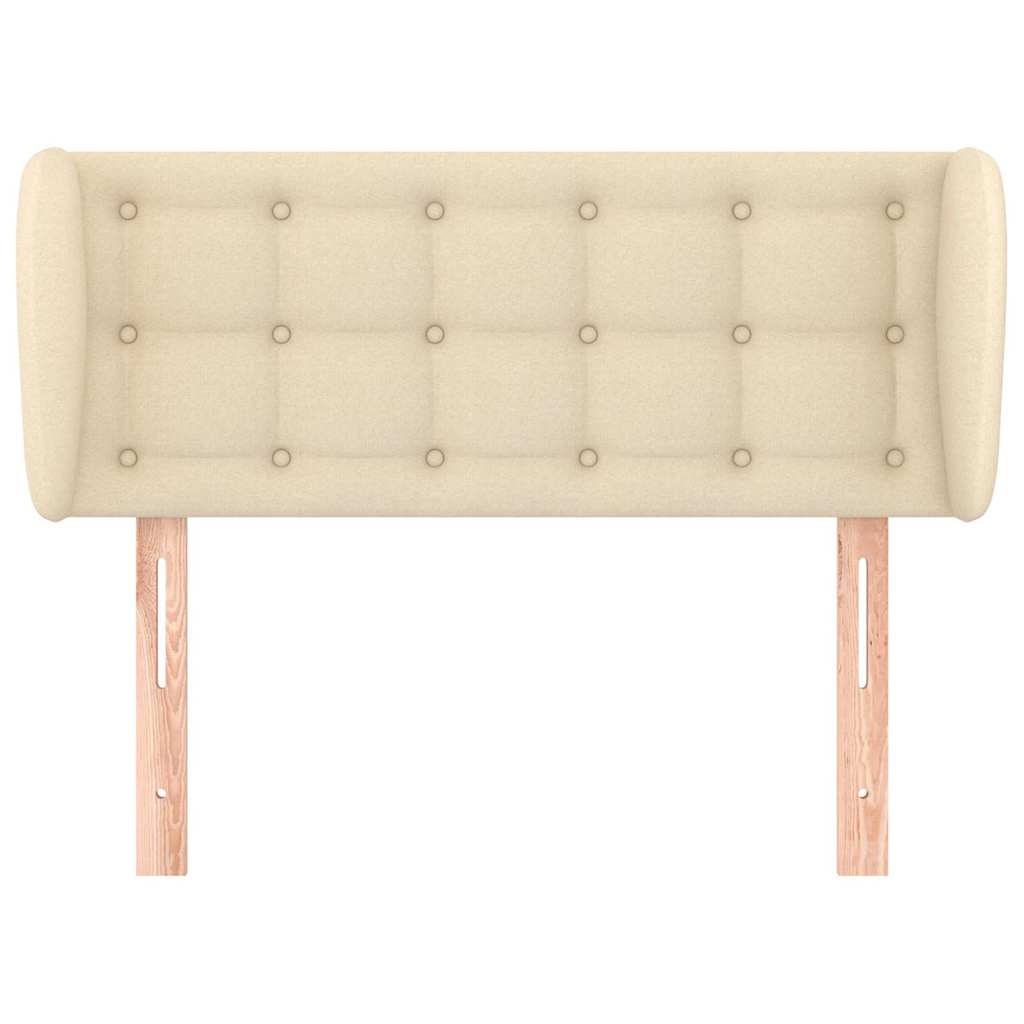 Vidaxl hoofdbord met randen 93x23x78 88 cm stof crèmekleurig