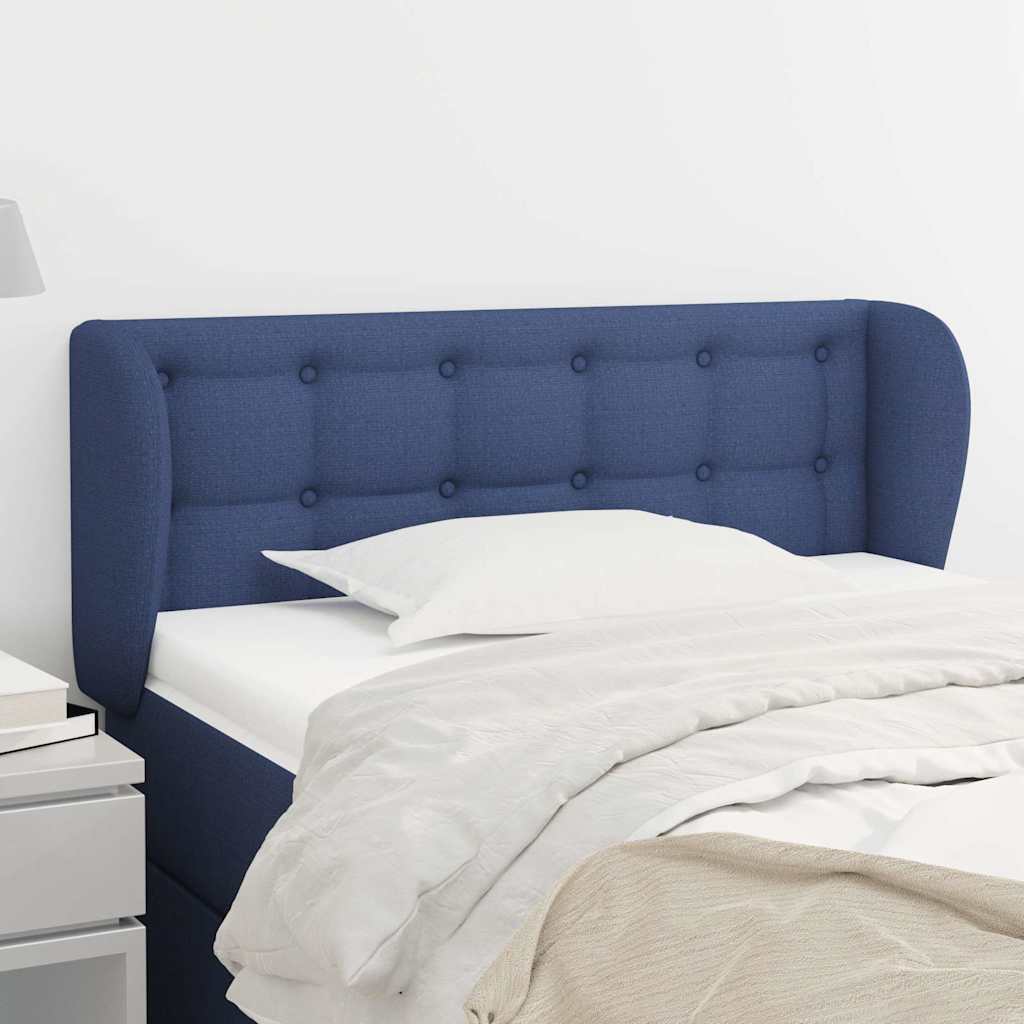 Vidaxl hoofdbord met randen 93x23x78 88 cm stof blauw