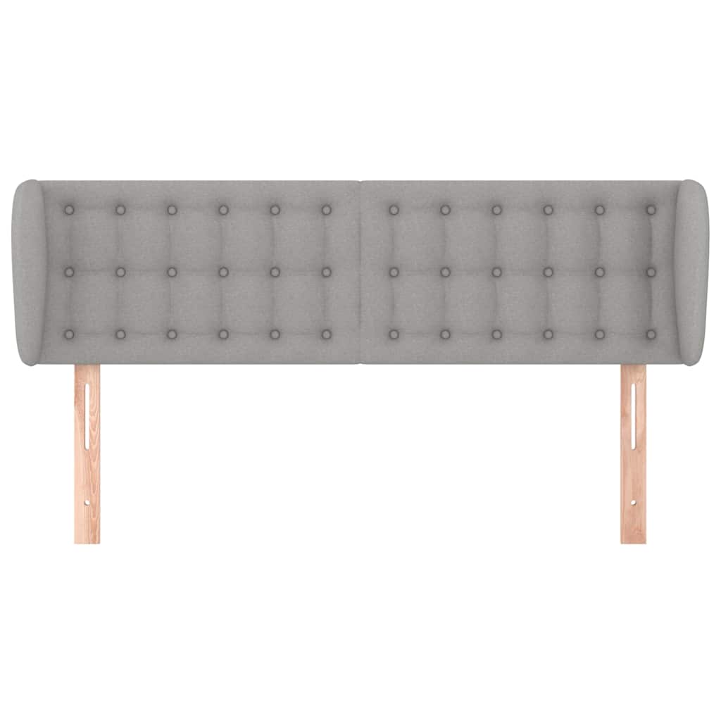 Vidaxl hoofdbord met randen 147x23x78 88 cm stof lichtgrijs