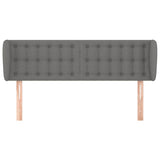 Vidaxl hoofdbord met randen 147x23x78 88 cm stof donkergrijs
