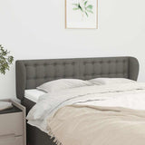 Vidaxl hoofdbord met randen 147x23x78 88 cm stof donkergrijs
