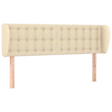 Vidaxl hoofdbord met randen 147x23x78 88 cm stof crèmekleurig