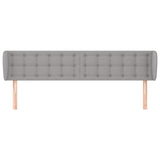 Vidaxl hoofdbord met randen 163x23x78 88 cm stof lichtgrijs