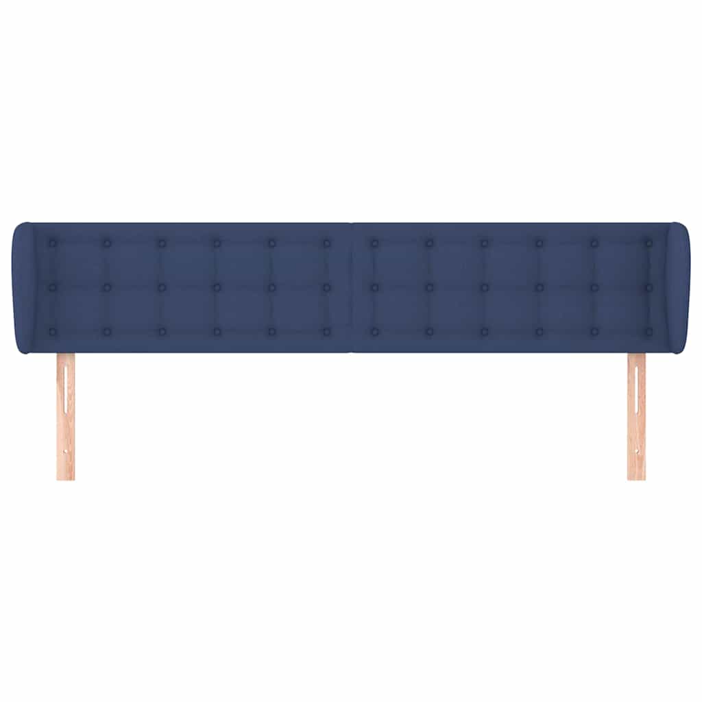 Vidaxl hoofdbord met randen 163x23x78 88 cm stof blauw