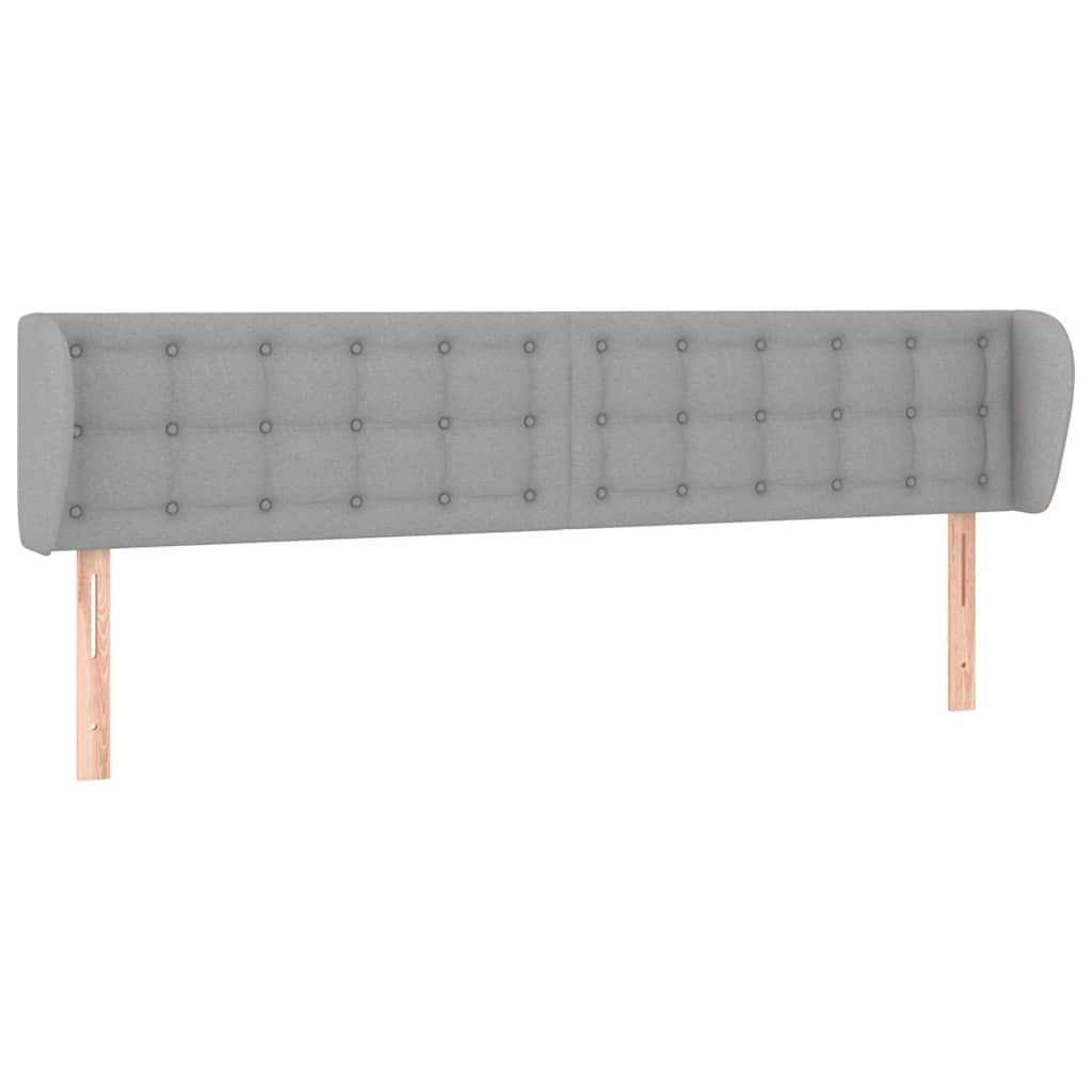 Vidaxl hoofdbord met randen 183x23x78 88 cm stof lichtgrijs