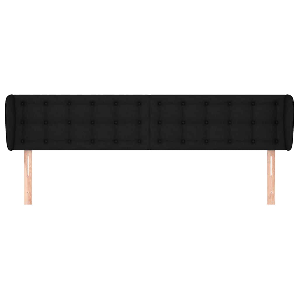 Vidaxl hoofdbord met randen 183x23x78 88 cm stof zwart