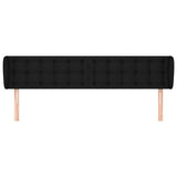 Vidaxl hoofdbord met randen 183x23x78 88 cm stof zwart