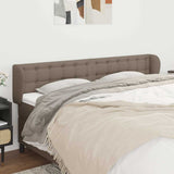 Vidaxl hoofdbord met randen 183x23x78 88 cm stof taupe