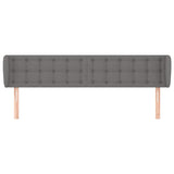 Vidaxl hoofdbord met randen 203x23x78 88 cm stof donkergrijs