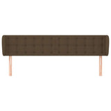 Vidaxl hoofdbord met randen 203x23x78 88 cm stof donkerbruin