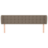 Vidaxl hoofdbord met randen 203x23x78 88 cm stof taupe