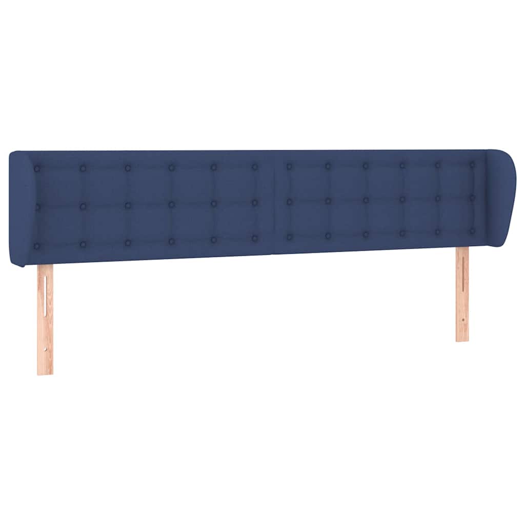 Vidaxl hoofdbord met randen 203x23x78 88 cm stof blauw