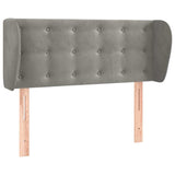 Vidaxl hoofdbord met randen 83x23x78 88 cm fluweel lichtgrijs
