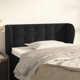 Vidaxl hoofdbord met randen 83x23x78 88 cm fluweel zwart