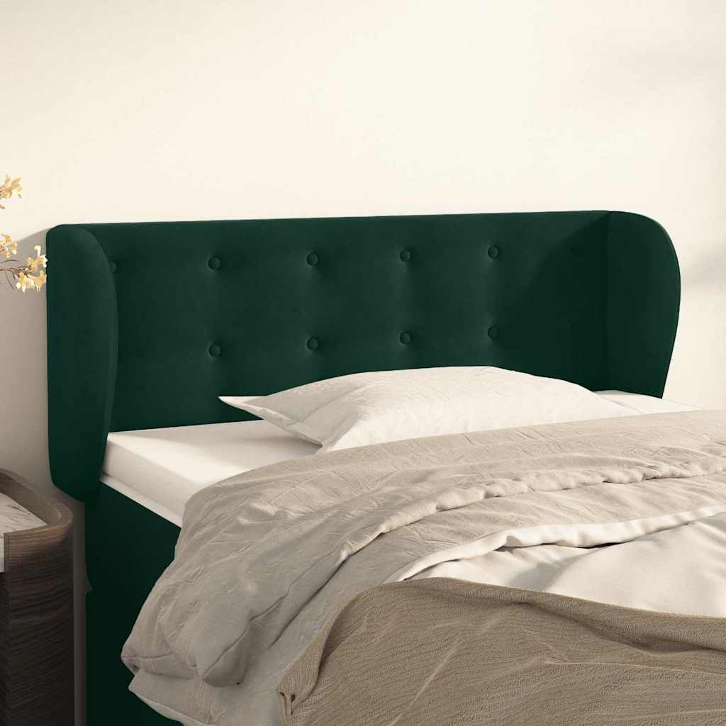Vidaxl hoofdbord met randen 83x23x78 88 cm fluweel donkergroen