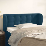 Vidaxl hoofdbord met randen 83x23x78 88 cm fluweel donkerblauw