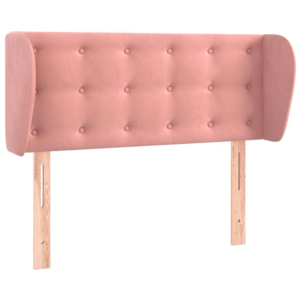 Vidaxl hoofdbord met randen 83x23x78 88 cm fluweel roze