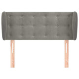 Vidaxl hoofdbord met randen 93x23x78 88 cm fluweel lichtgrijs